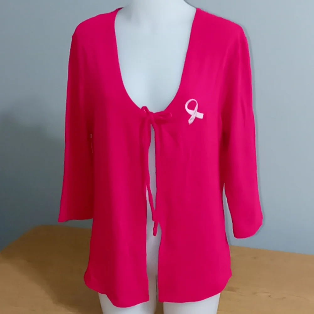 Pink open cardigan